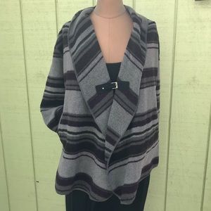 Savile Row Navajo Drape Front Sweater Coat